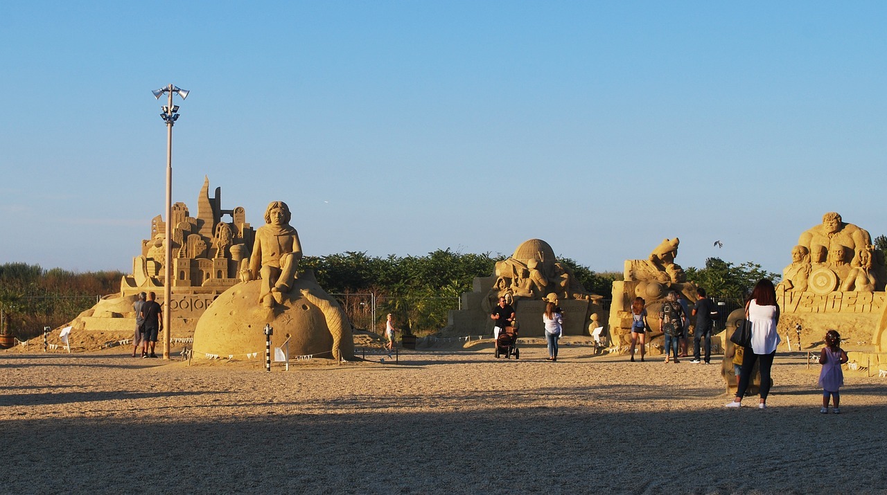 Sandy sculptures in Burgas