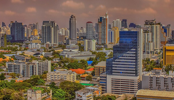 a wonderful city view of Bangkok, Thailand