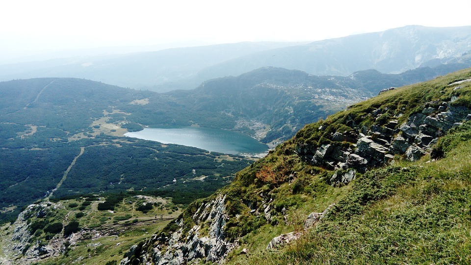 beautiful view of The Scary Lake in Rila Mountain, Bulgaria