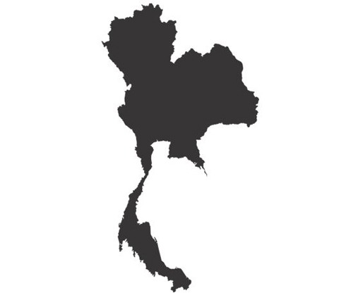 Country map vector of Thailand