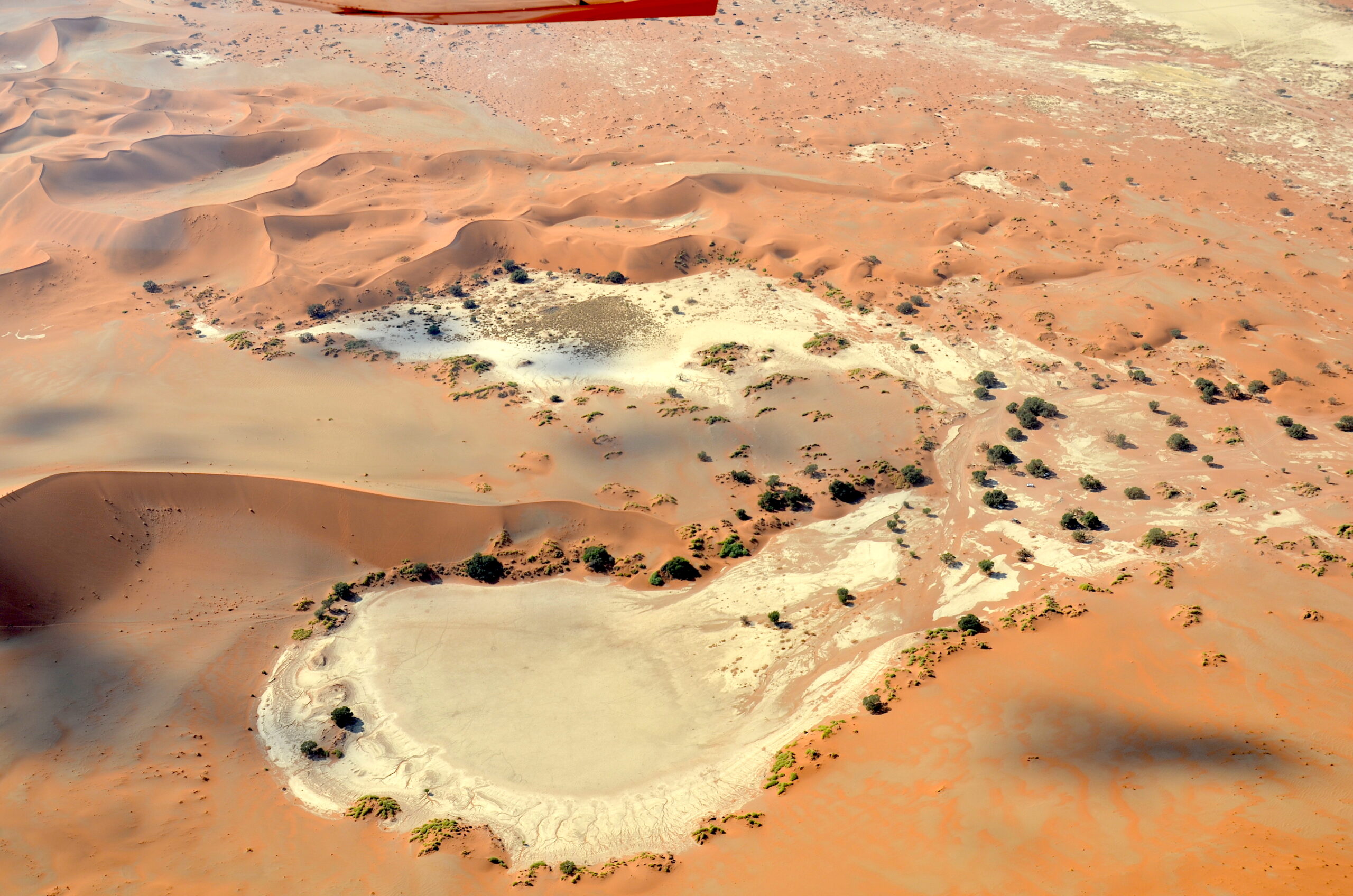 aerial view of Sossusvlei Dunes