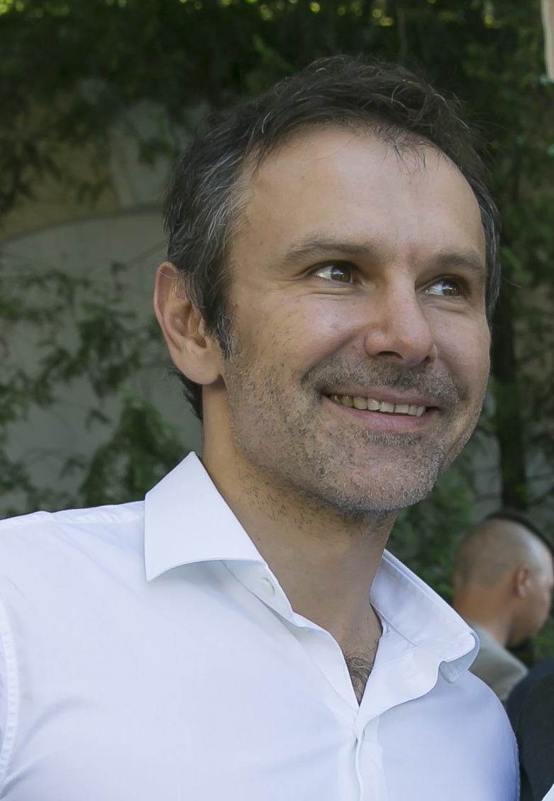 A picture of Sviatoslav Vakarchuk in the year 2016 on Independence Day.