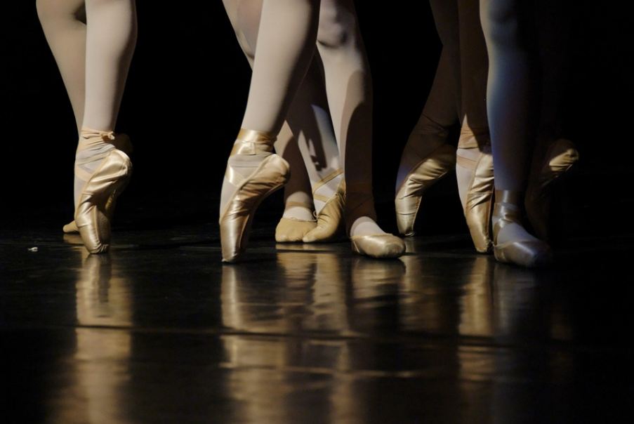 Ballet dancers foot slipper dance