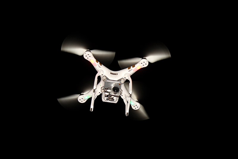 DJI Phantom 4k drone in action