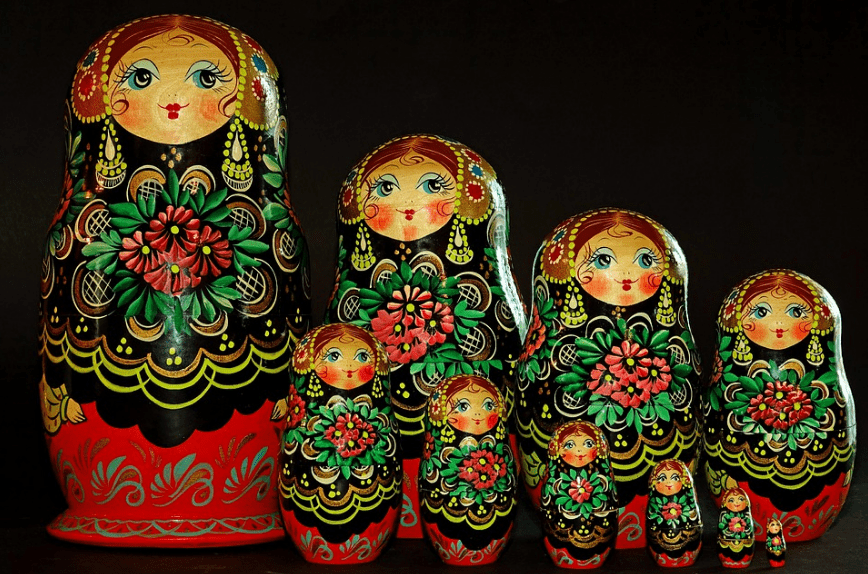 a set of matryoshka dolls