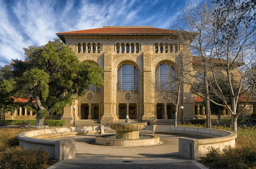 one of the buildings at Stanford University